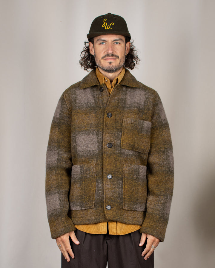 Tag Jacket Techno Melton Check Olive