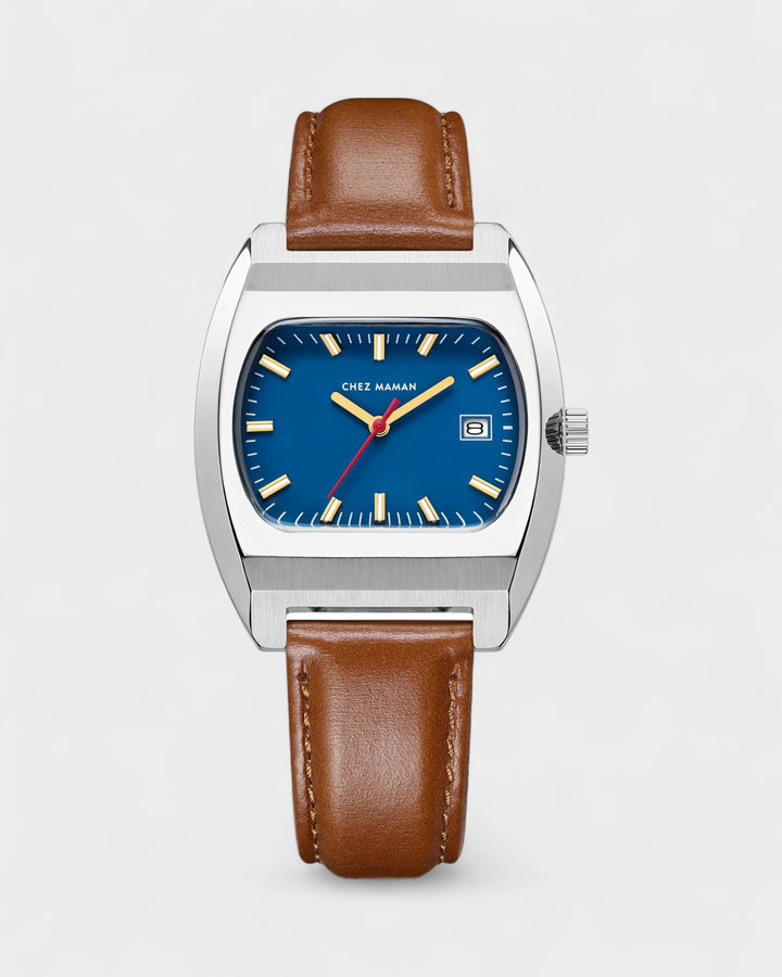 Montre Magnum Silver Denim Blue Sand Brown