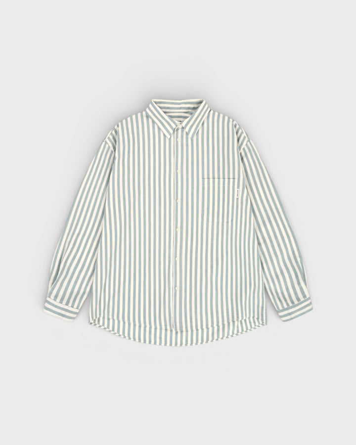 Melange Stripe Shirt Sky Blue