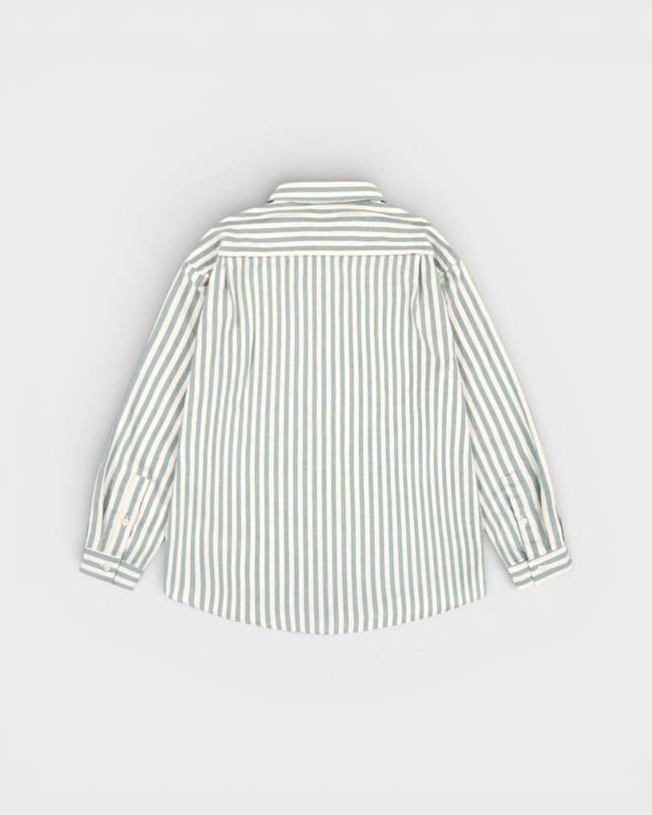 Melange Stripe Shirt Sky Blue