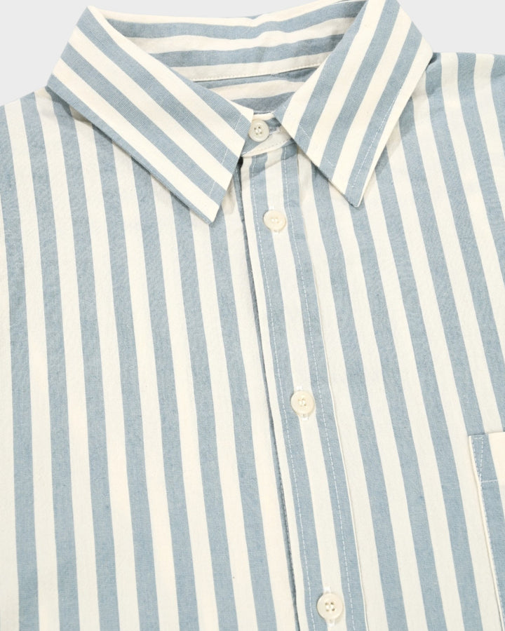 Melange Stripe Shirt Sky Blue