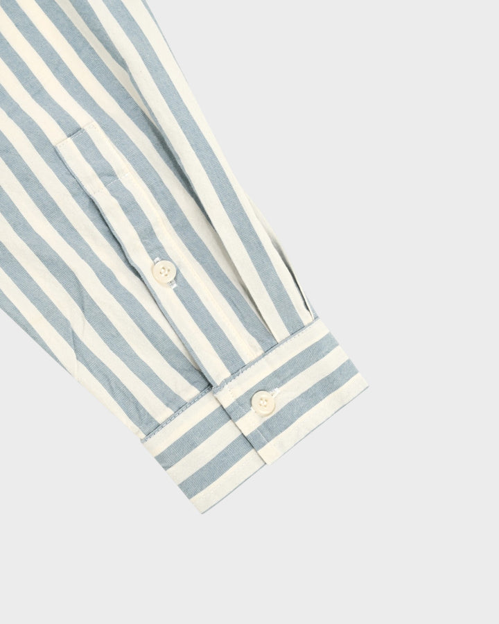 Melange Stripe Shirt Sky Blue