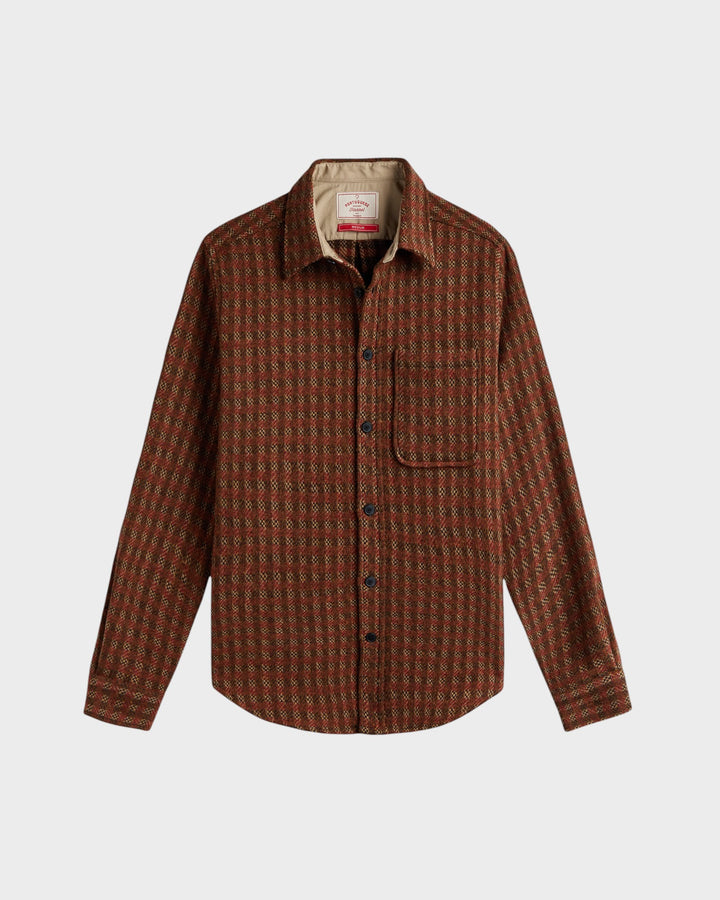 Merino Tweed Overshirt Brown