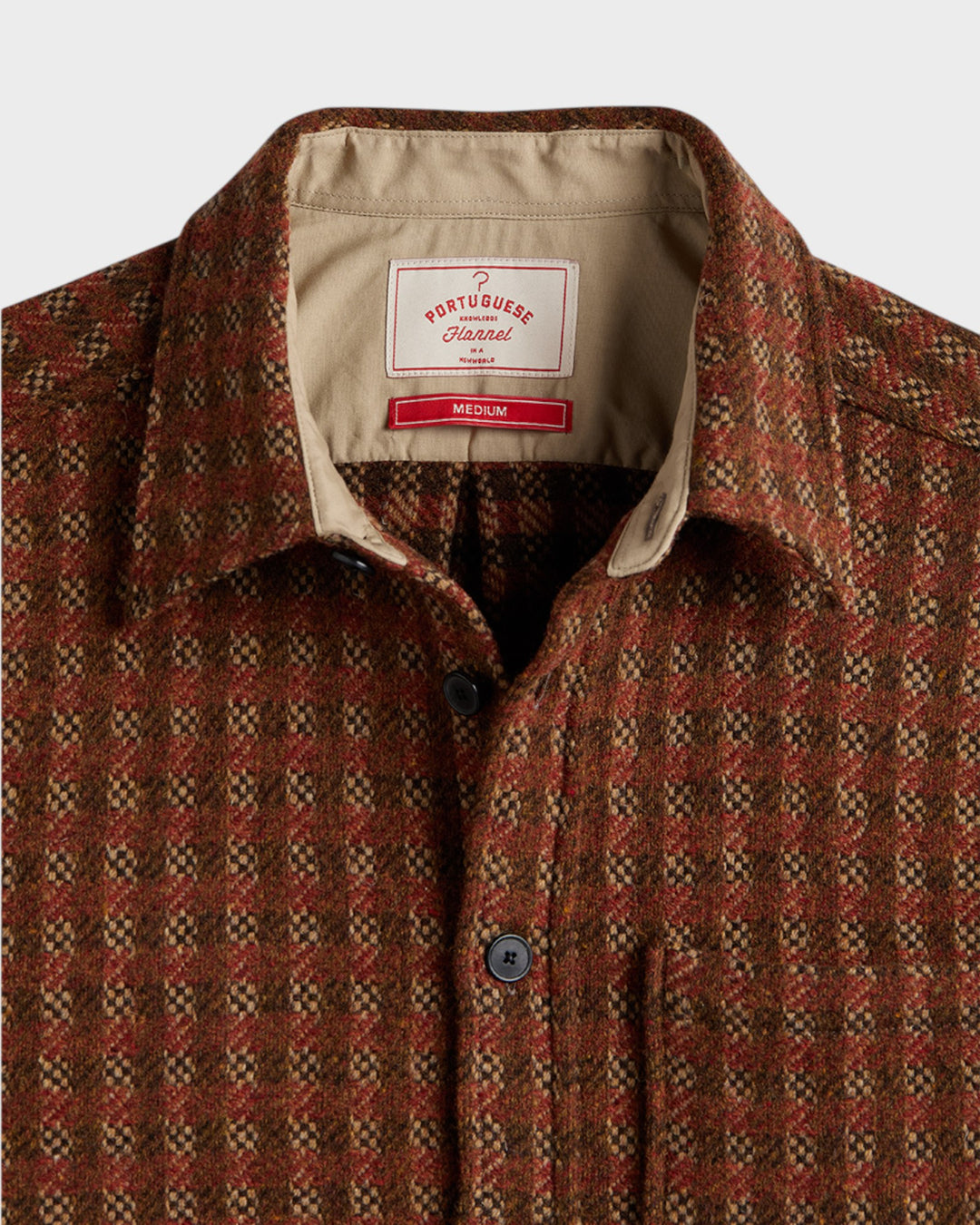 Merino Tweed Overshirt Brown