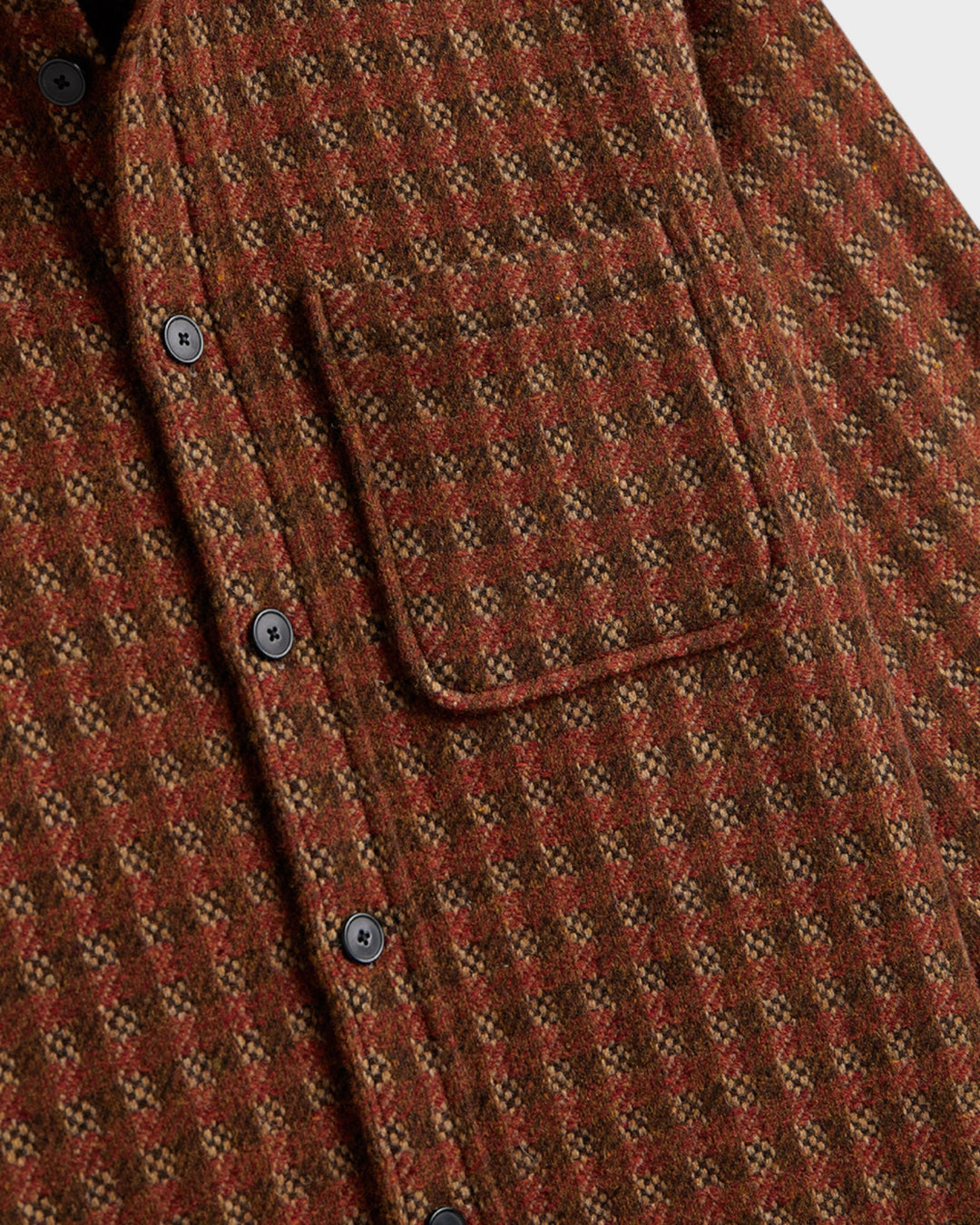 Merino Tweed Overshirt Brown