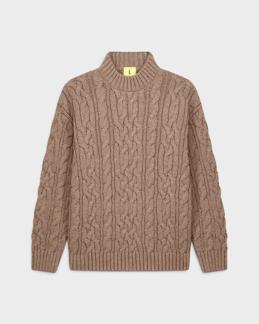 Pull Ohannes Col Rond Taupe