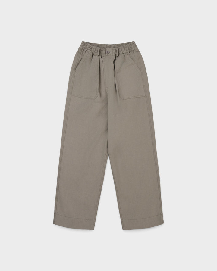 One Tuck Wide Fatigue Pants Beige