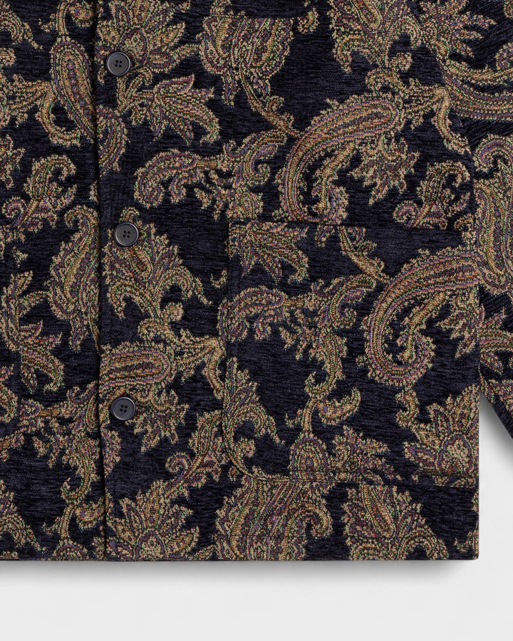 Ormiston Jacket in Navy Paisley Jacquard