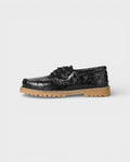 Ollie Boat Shoe Black Croco Leather