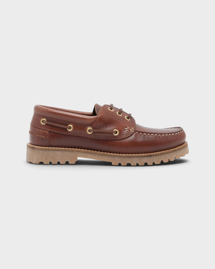 Ollie Boat Shoe Brown Leather