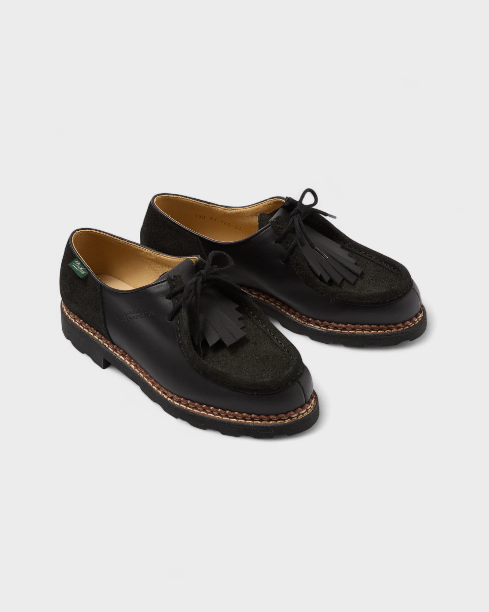 ゆー坊　　　　　　　　　　　　　　　　　　Paraboot MICHAEL Paraboot x Universal Works Michael in Black Leather/Suede - Drapeur