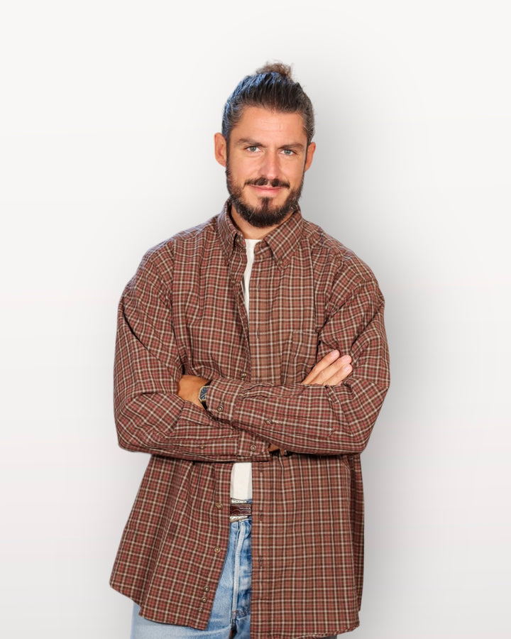 Camisa de lana Pendelton vintage Tartan - Talla L