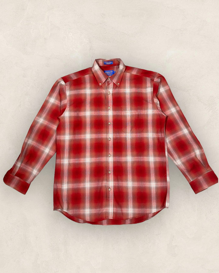 Camisa de lana Pendelton tartán vintage - Talla L/XL