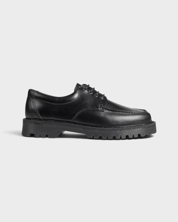 Pete Moc Toe Black Leather