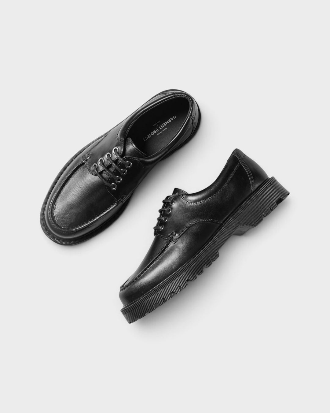 Pete Moc Toe Black Leather