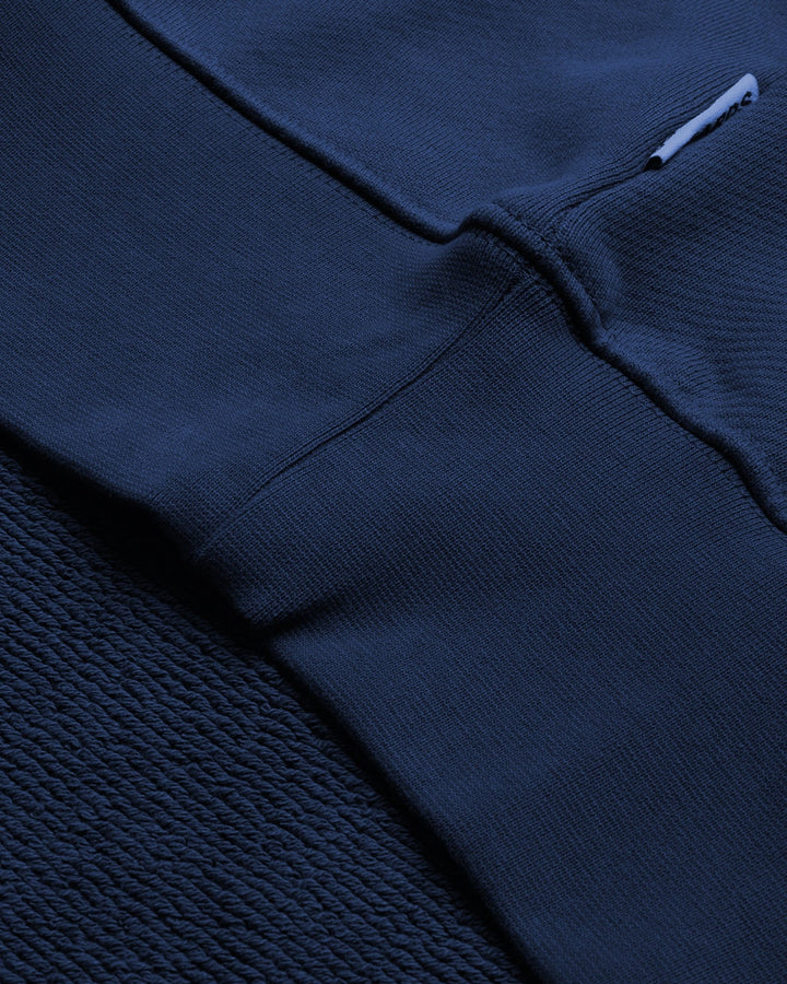 Relaxed Loopback Hoodie Blank Navy