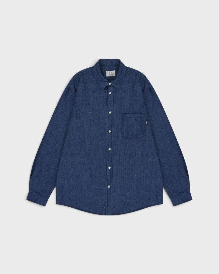 Relaxed Chambray Shirt Blue