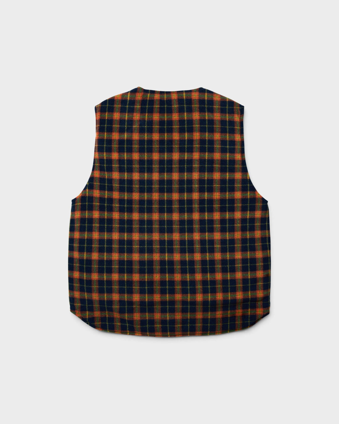 Reversible Nylon Check Vest Green
