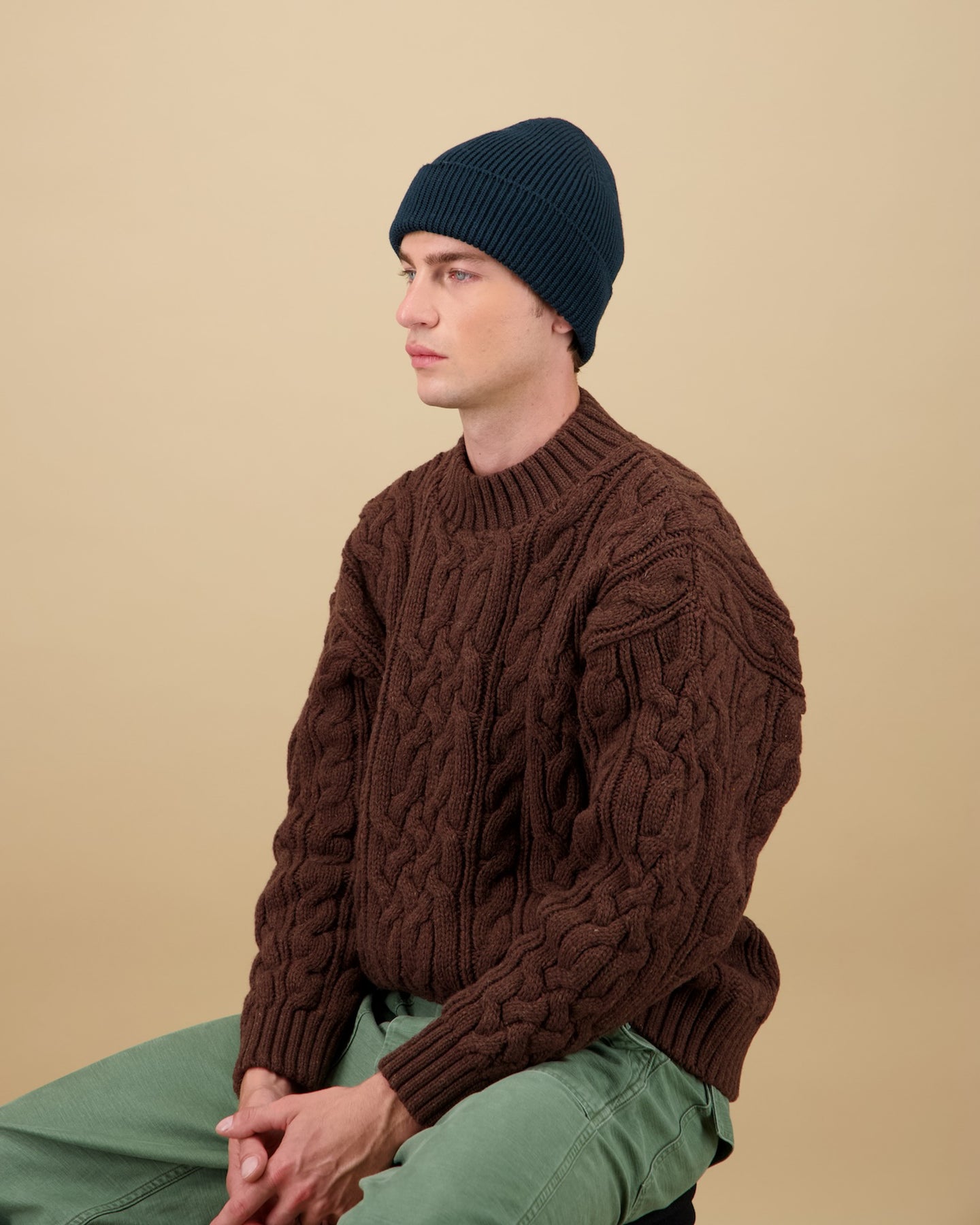 Beechfield Bonnet en laine mérinos (Taille unique) (Vert Beechfield Bonnet en laine mérinos (Taille unique) (Vert