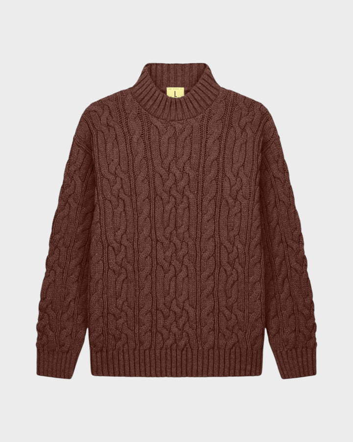 Pull Ohannes Col Rond Marron