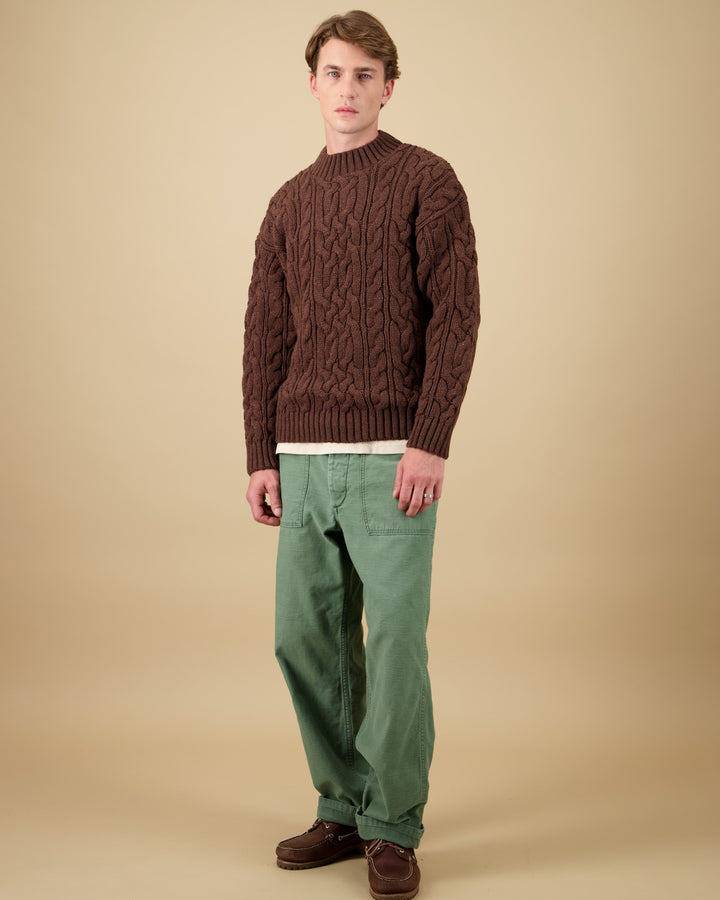 Pull Ohannes Col Rond Marron