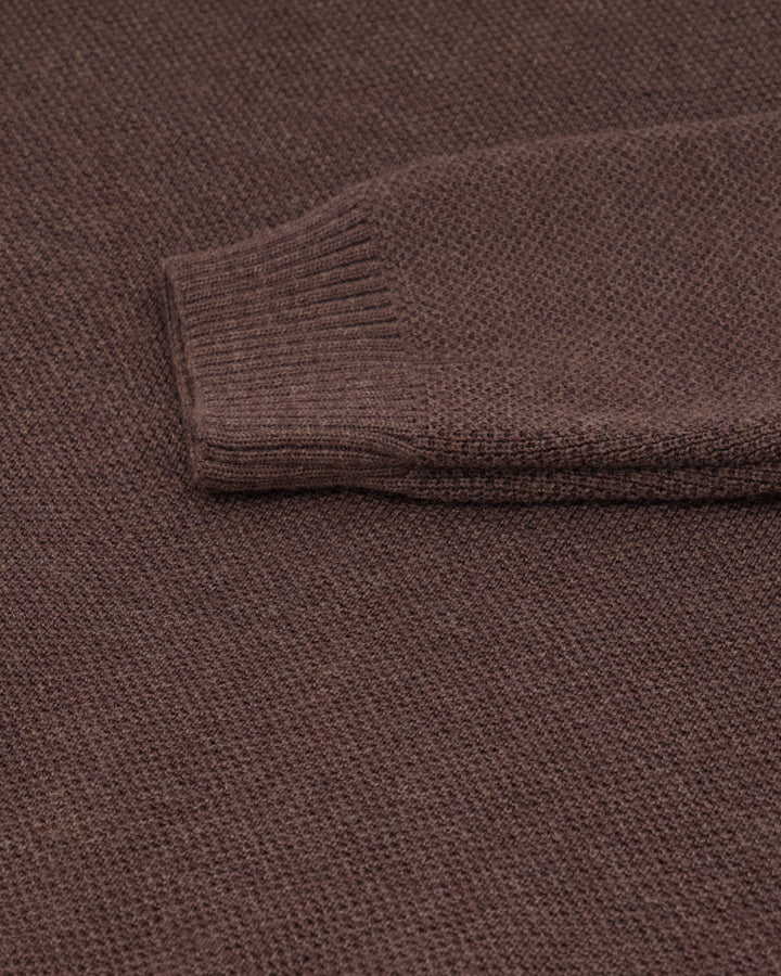 Pull Youri Col Rond Marron
