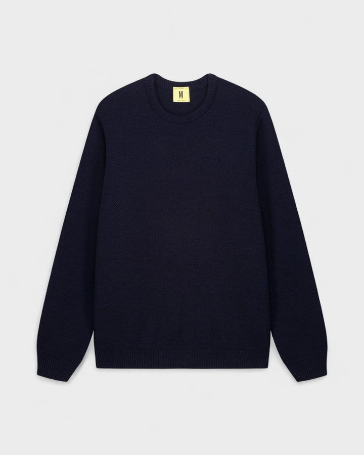 Pull Youri Col Rond Marine