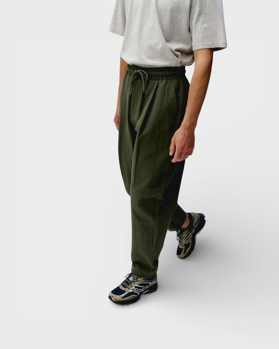Smart Pants Seersucker Kaki