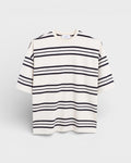Short Sleeve Oversized T-shit Terry Dark Navy Stripes