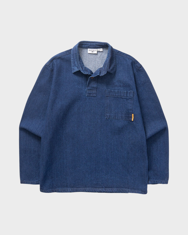 Denim Script Popover One Wash