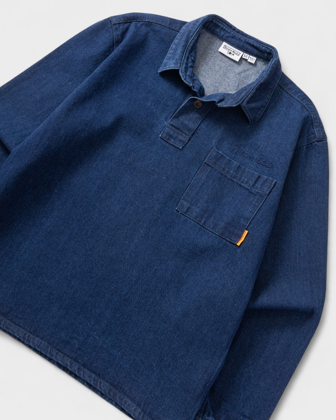 Denim Script Popover One Wash