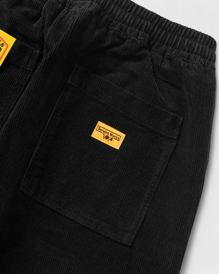 Corduroy Chef Pant Black
