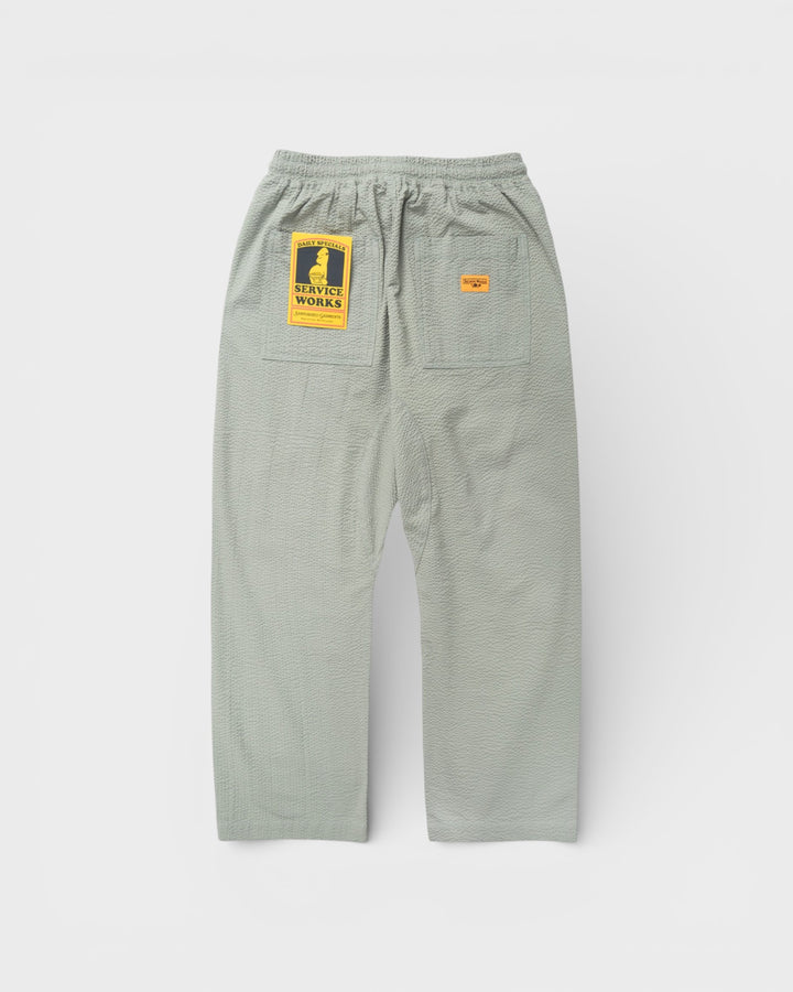 Seersucker Chef Pants Sage