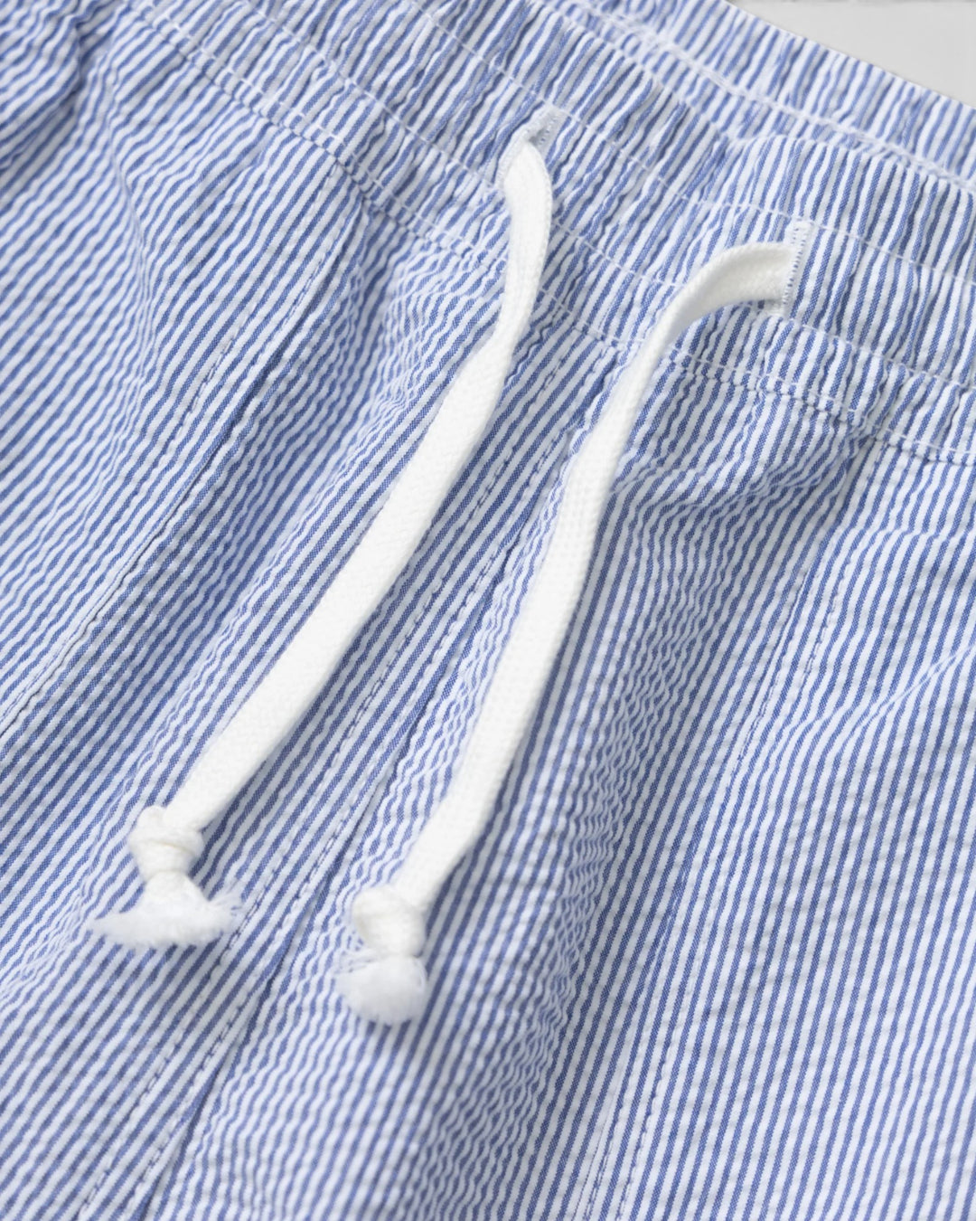 Seersucker Chef Shorts Navy Stripe