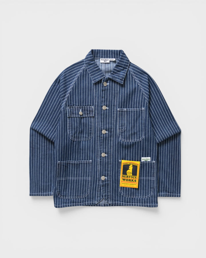Pinstripe Denim Coverall 2.0 Indigo