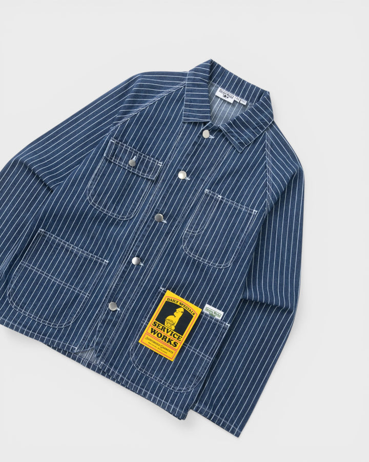 Pinstripe Denim Coverall 2.0 Indigo