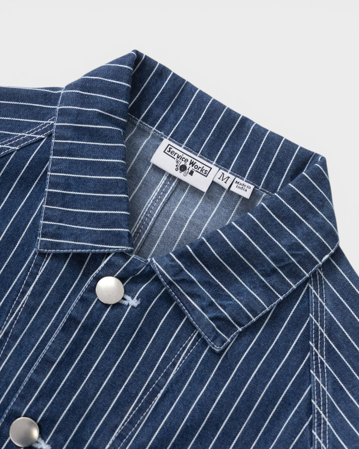 Pinstripe Denim Coverall 2.0 Indigo