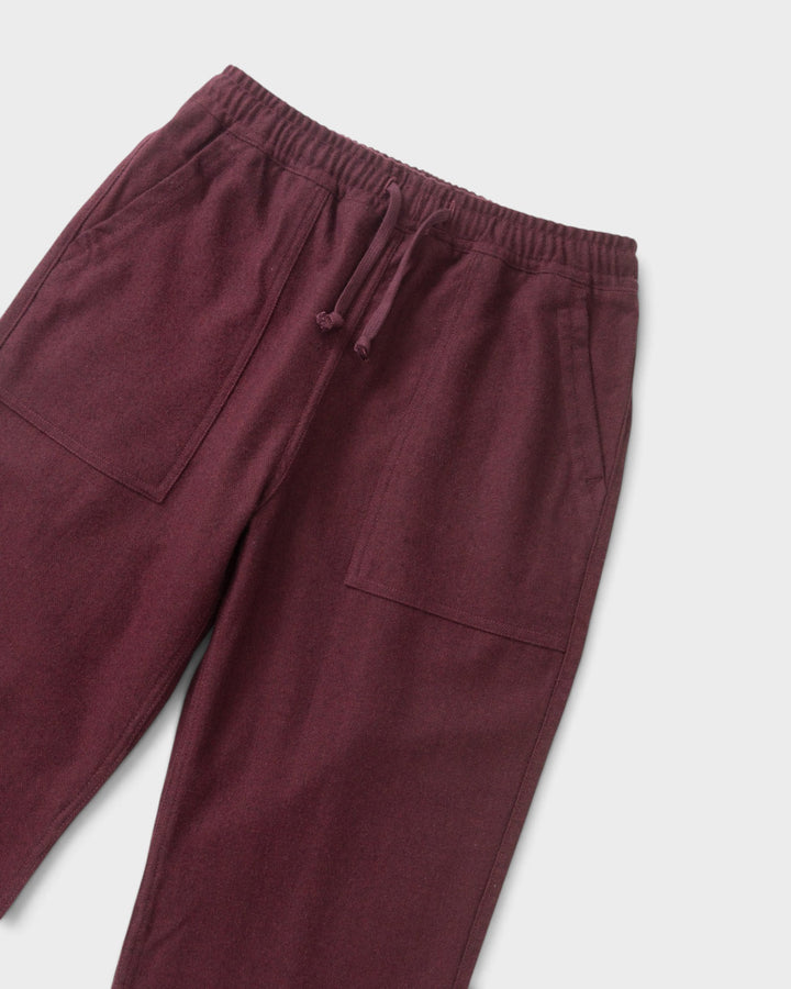 Service Works Flannel Chef Pants Burgundy - vue 2