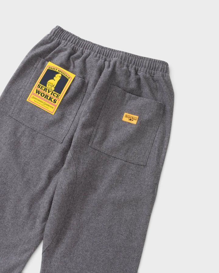 Service Works Flannel Chef Pants Charcoal - vue 6