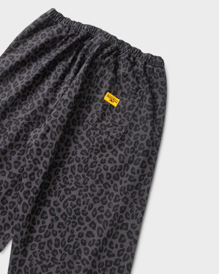Patterned Easy Chef Pants Black Leopard