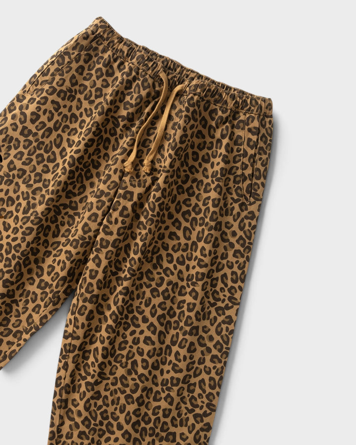 Patterned Easy Chef Pants Brown Leopard