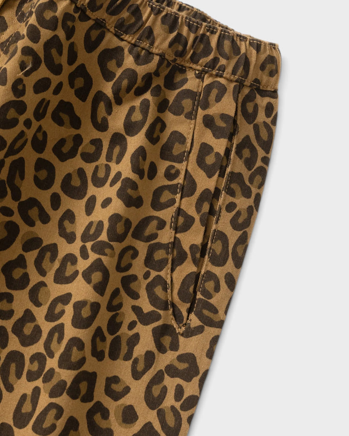 Patterned Easy Chef Pants Brown Leopard