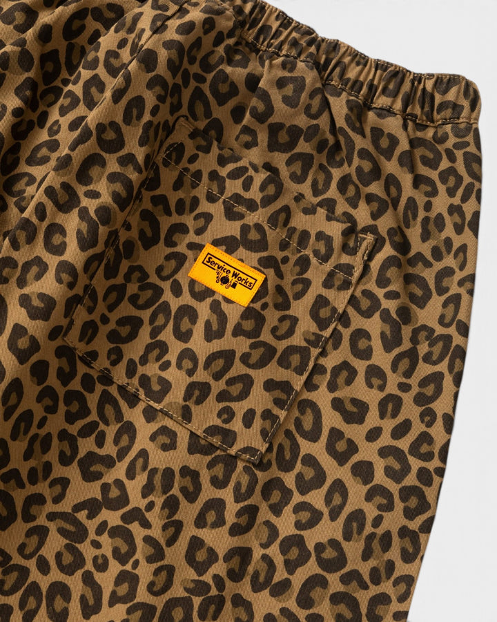 Patterned Easy Chef Pants Brown Leopard
