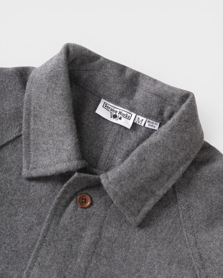 Service Works Flannel FOH Overshirt Charcoal - vue 3