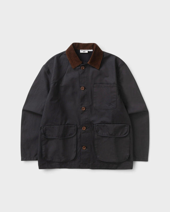 Service Works Waxed Barn Coat Black - vue 1