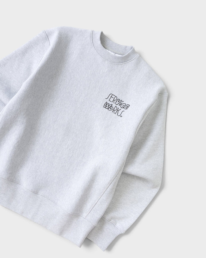Double Vision Crewneck Heather Grey Service Works