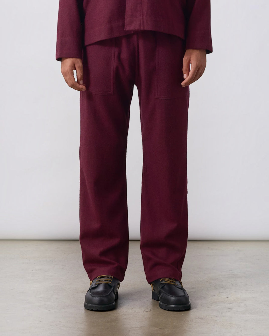 Flannel Chef Pants Burgundy