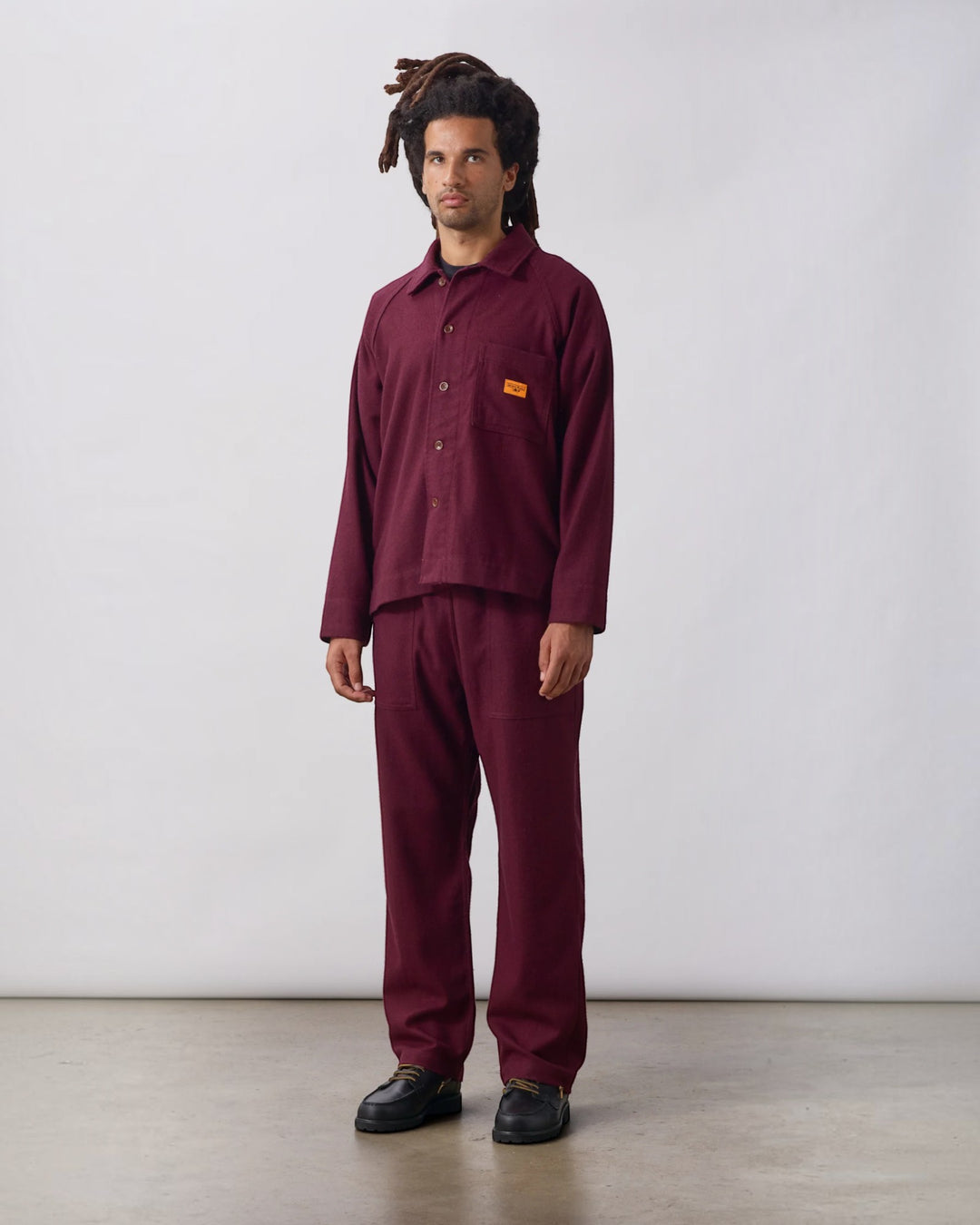 Flannel FOH Overshirt Burgundy