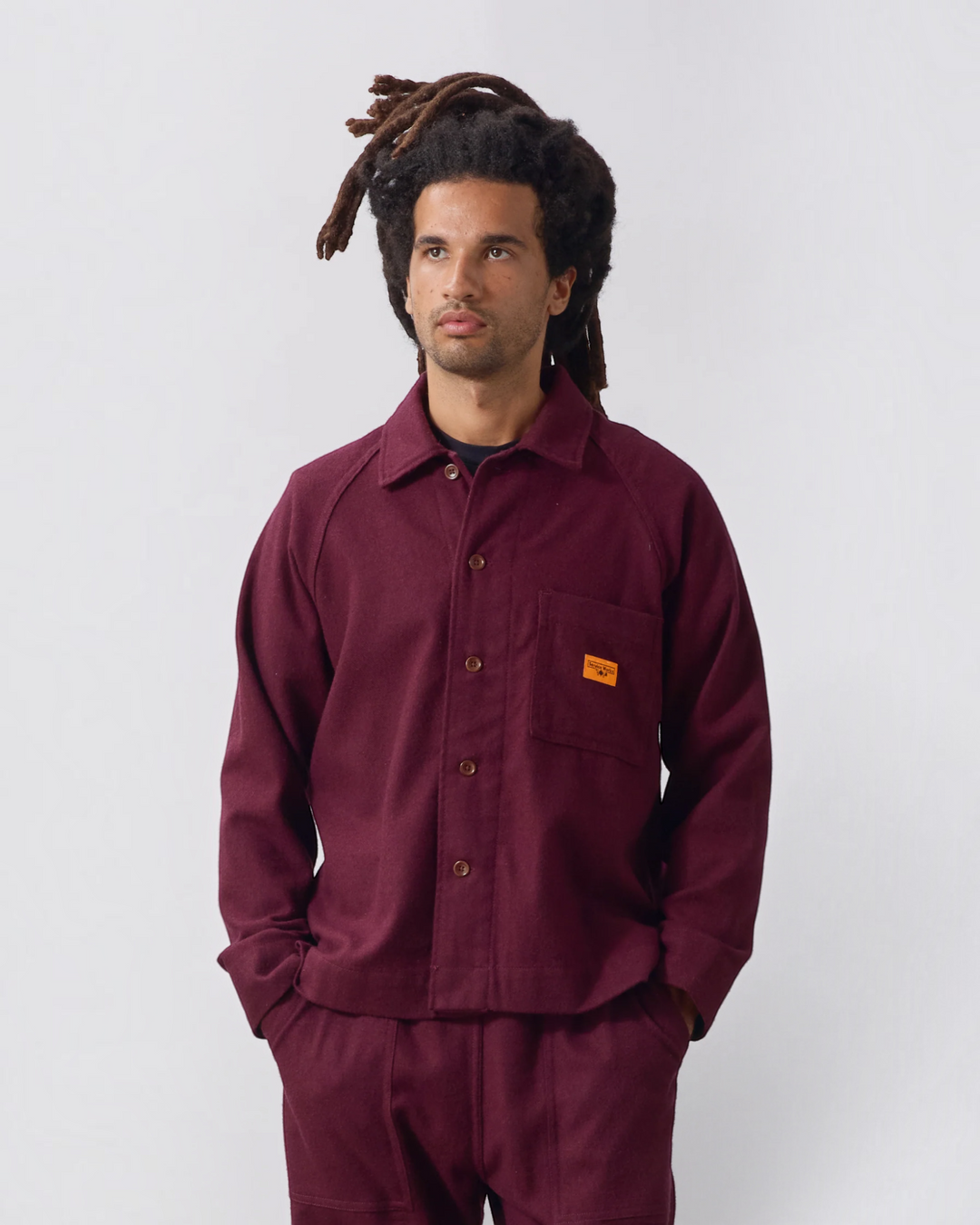 Flannel FOH Overshirt Burgundy