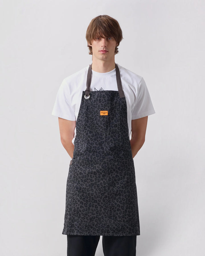 Patterned Apron Black Leopard